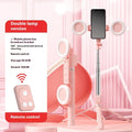 Multi-functional Selfie Stick Tripod Pink With LED
