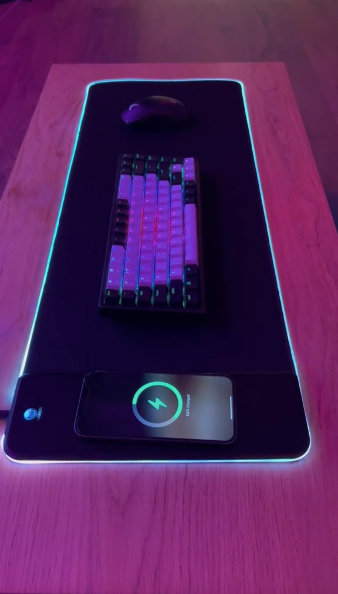 Wireless Charging RGB Luminous Mouse Pad