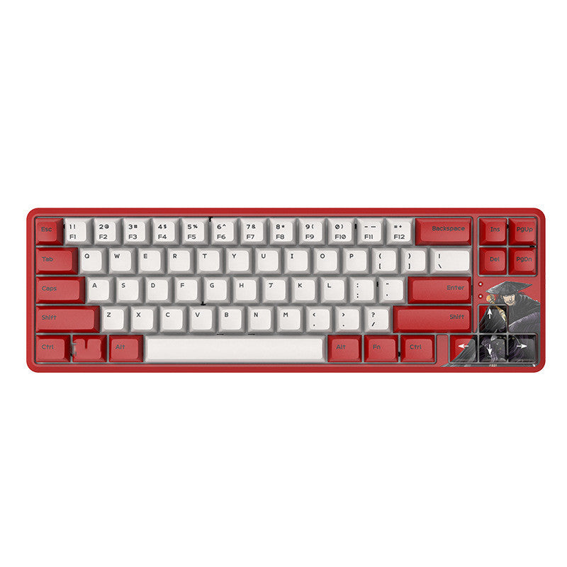 Bluetooth 5.0 Dual-mode Mechanical Keyboard 68-key Cream Axis
